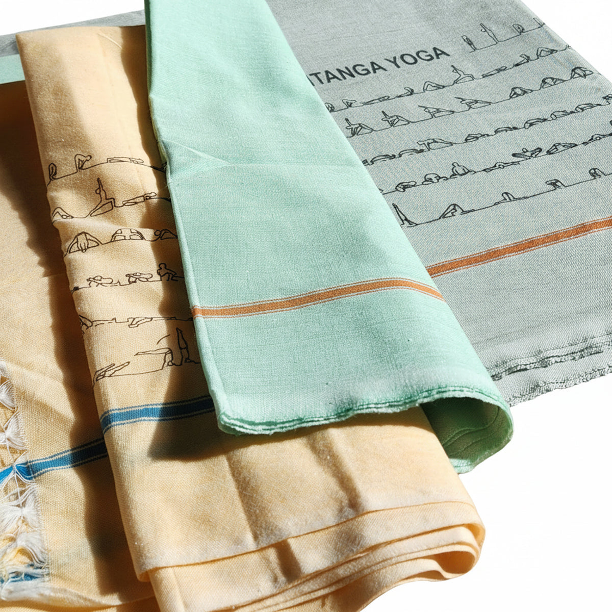 Serviette de pratique de yoga - avec ou sans impression de la série 1