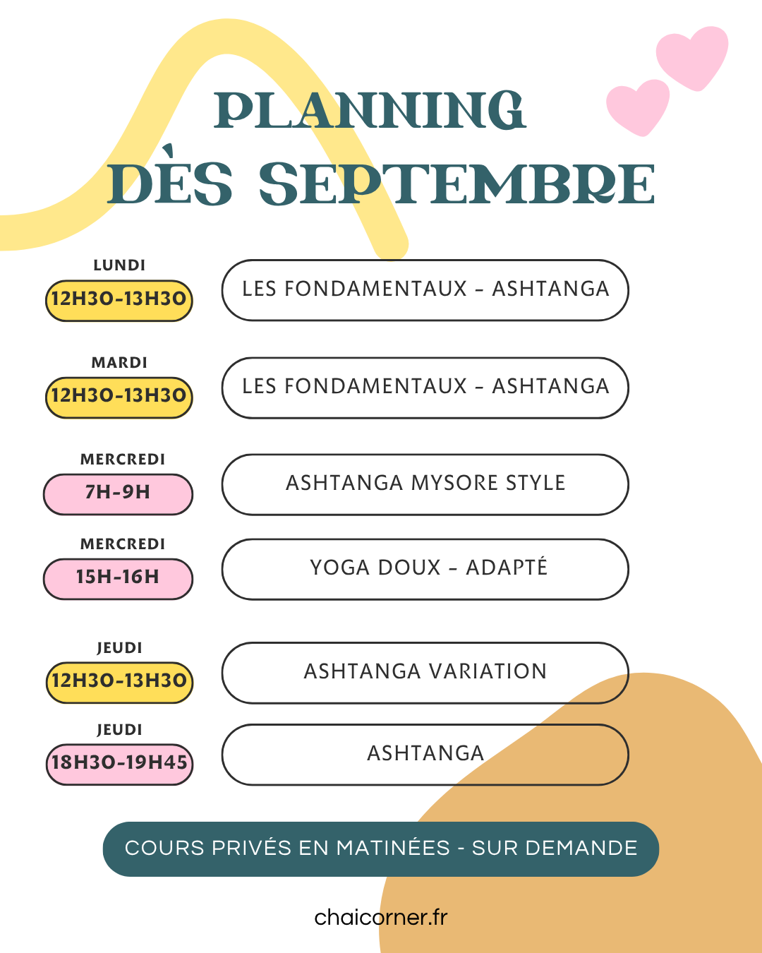 Formule Curcuma – 2 cours par semaine